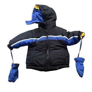 JCPenney vintage boys reversible jacket with mittens size 12 months